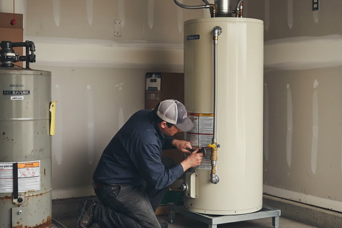 Water heater and shutoff valve replacement in Lake Elsinore
